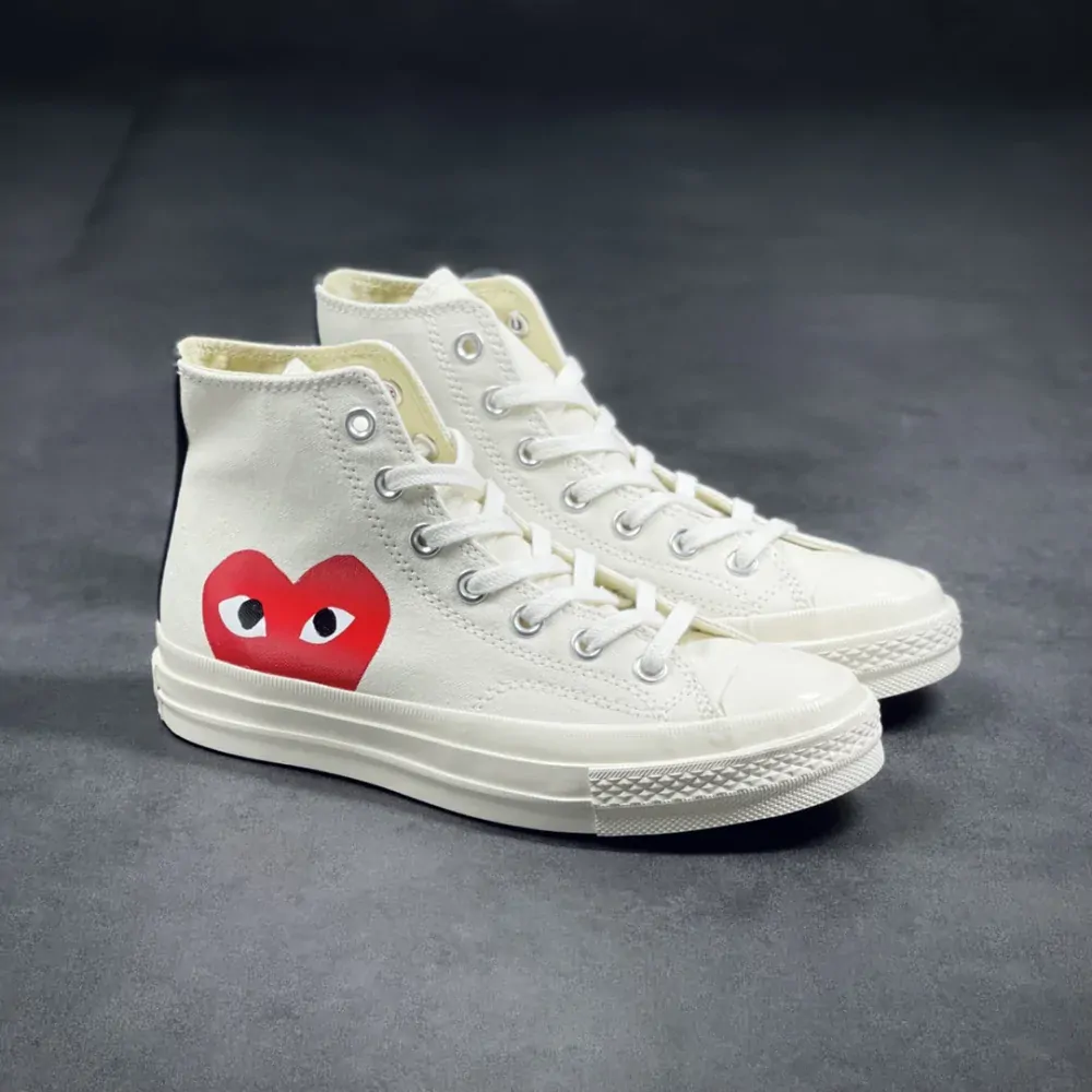 Converse CDG play high white
