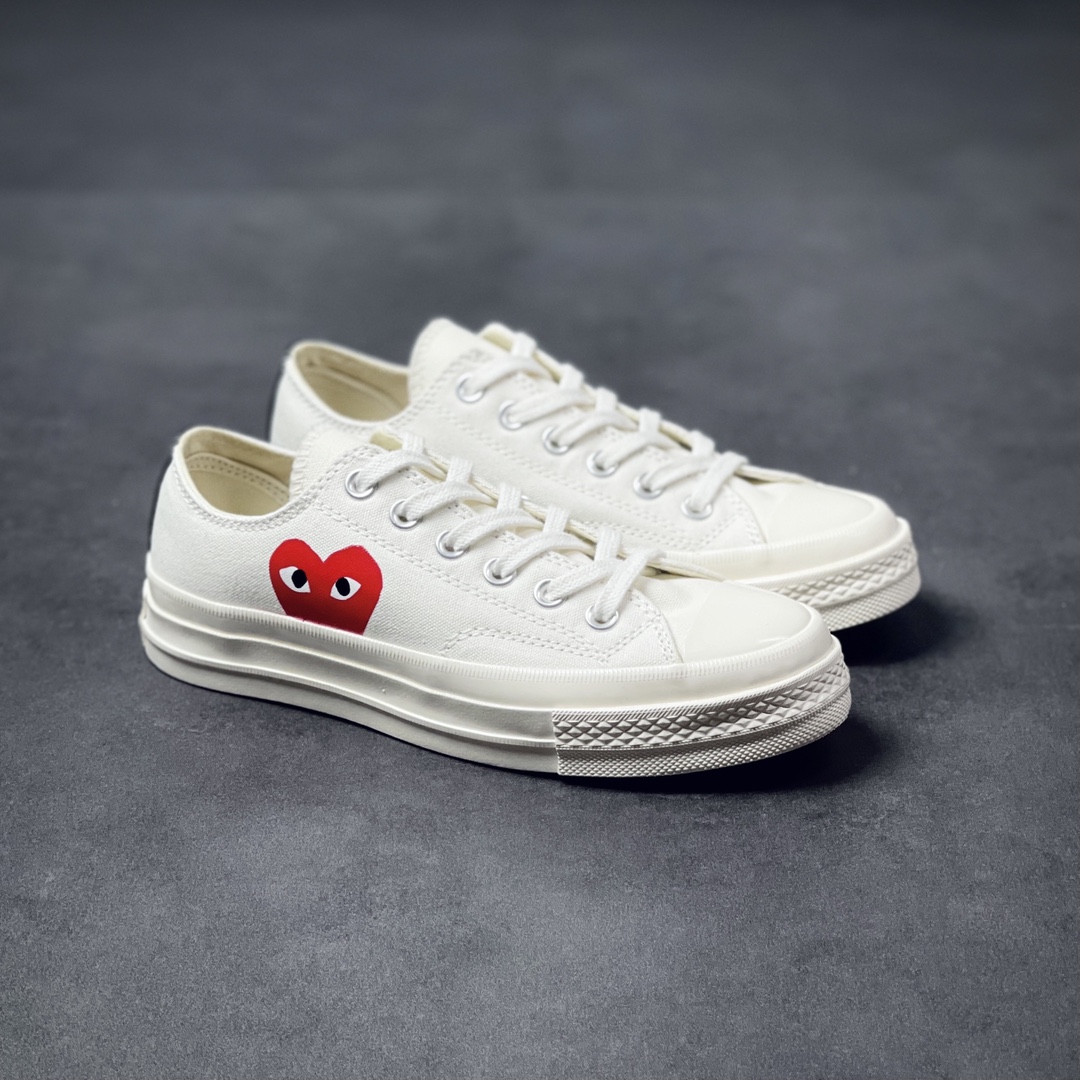 Converse CDG play low white