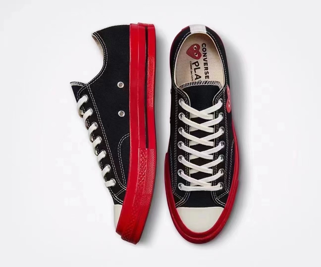 Play CDG x Converse Red Sole Chuck 70 low black