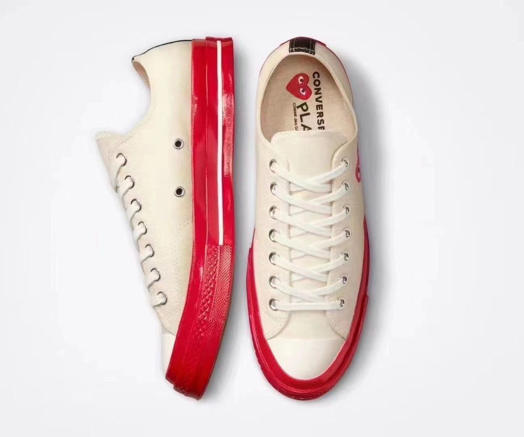 Play CDG x Converse Red Sole Chuck 70 low white