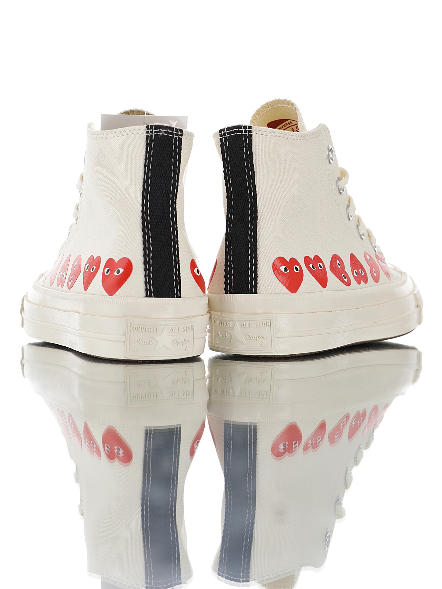 Play Comme des Garçons x Converse Multi Red Heart White