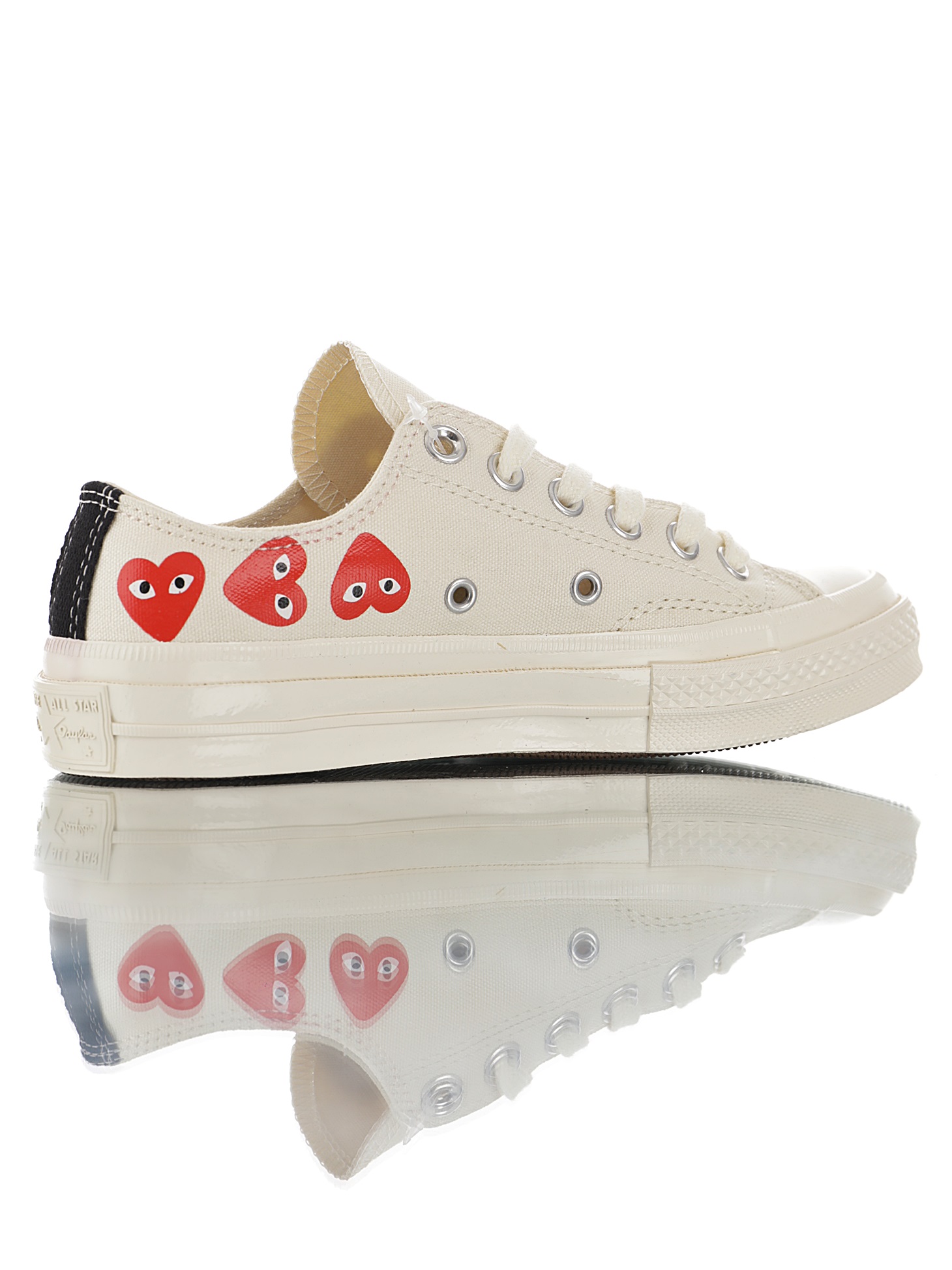 Play Comme des Garçons x Converse Multi Red Heart White low