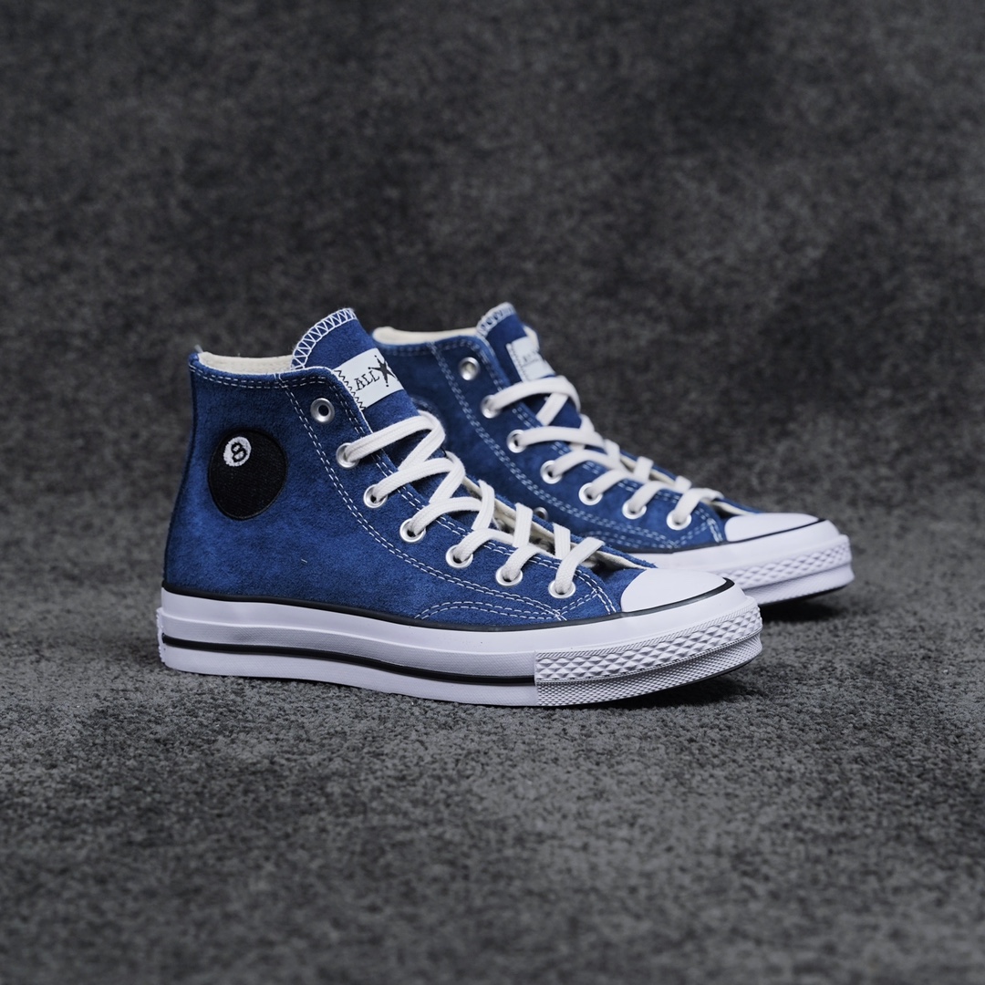 Converse high blue x Stüssy