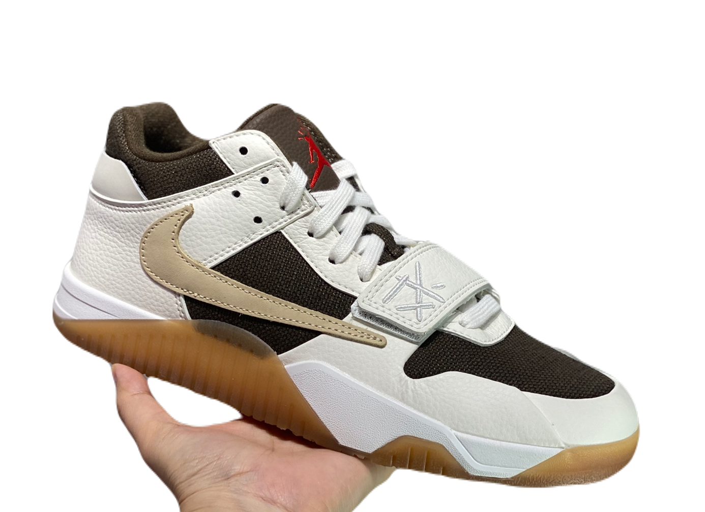 Travis Scott x Jordan Jumpman Jack Taupe Haze white