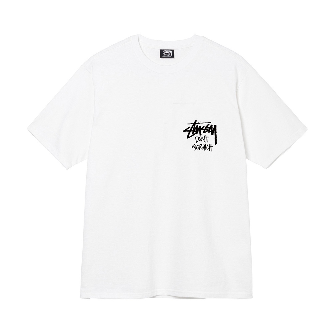 Tričko Stussy don't scratch white