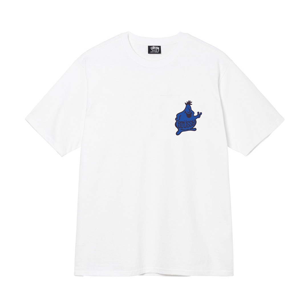 Triko Stussy Mr. Blob spiral white