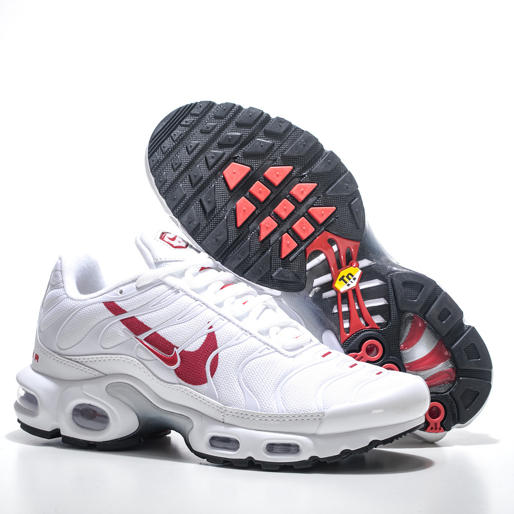 Nike Air Max Plus TN white red logo
