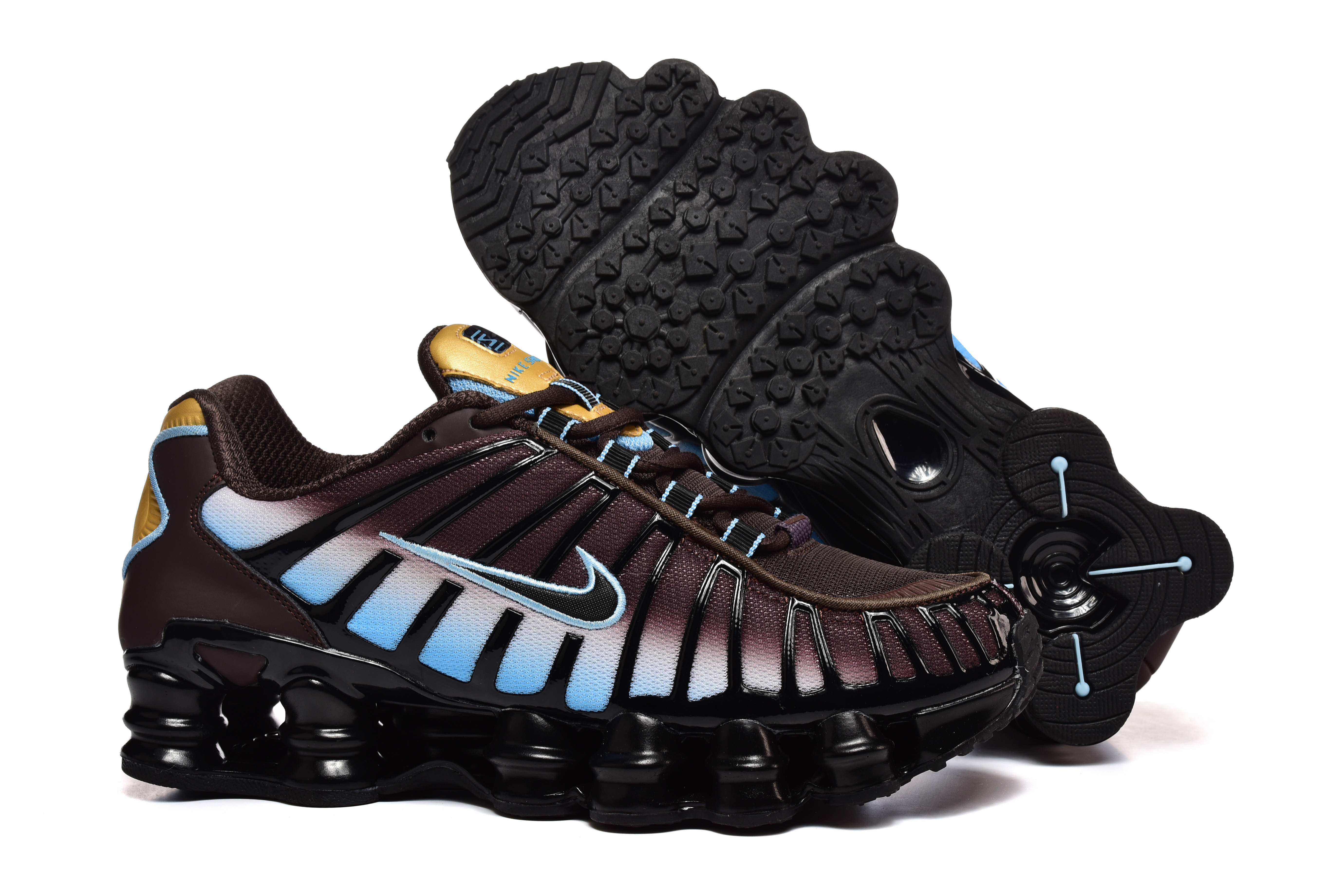 NIKE Shox TL black blue gold