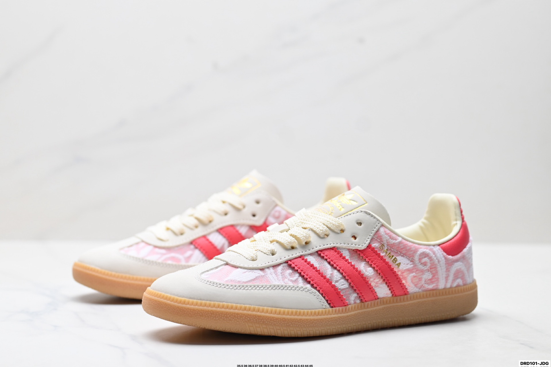 Adidas Samba "White/Pink Pattern"