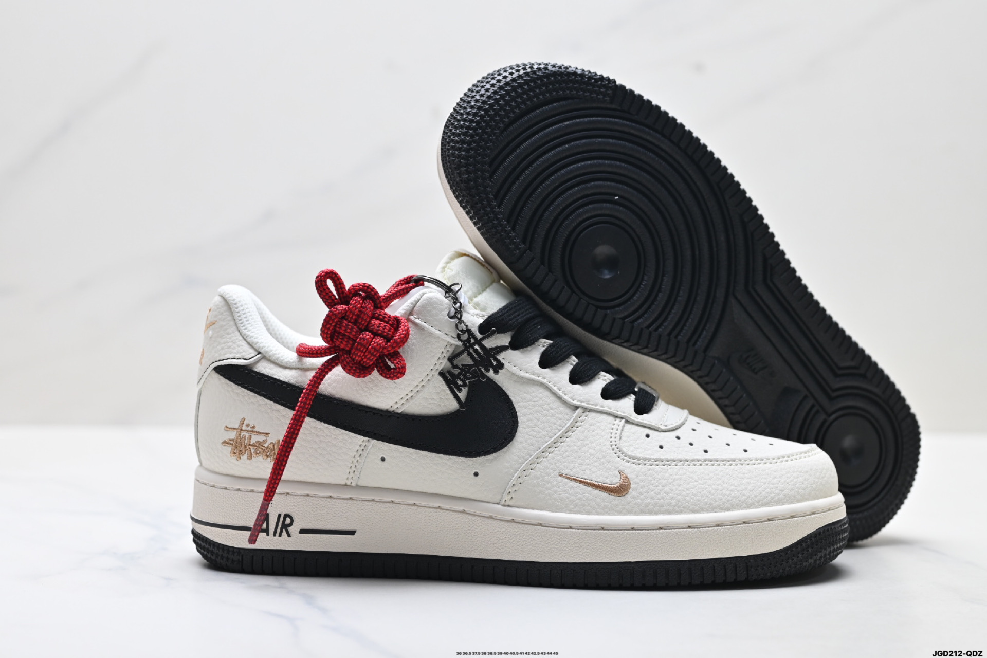 Nike Air Force 1 Low Stussy White/Black-Gold