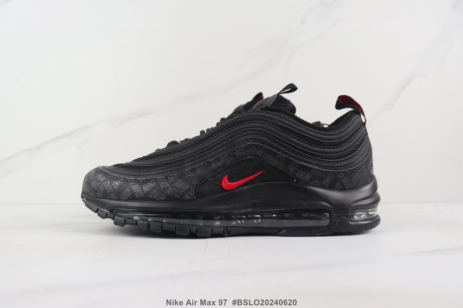 Nike Air Max 97 Black/Red Logo Print