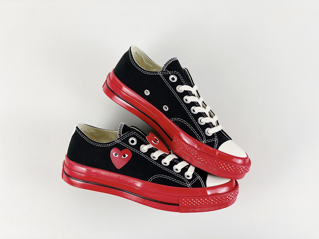 Play CDG x Converse Red Sole Chuck 70 low black