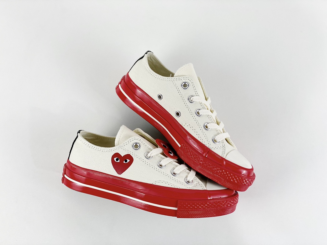 Play CDG x Converse Red Sole Chuck 70 low white