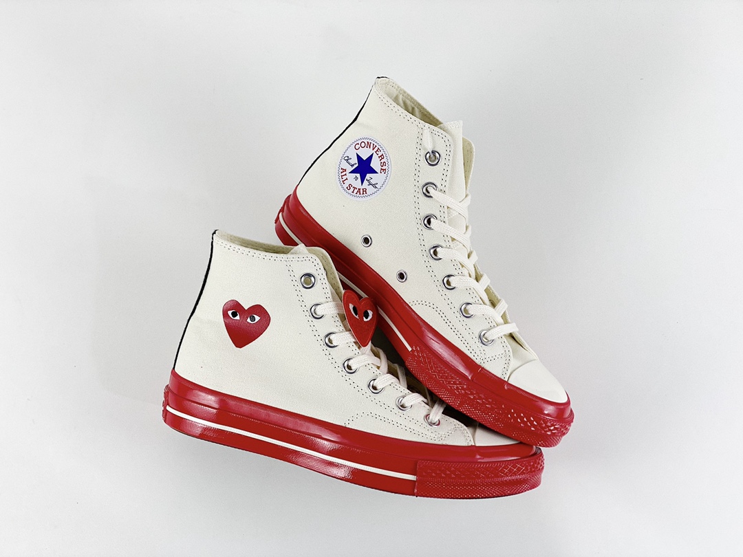 Play CDG x Converse Red Sole Chuck 70 high white
