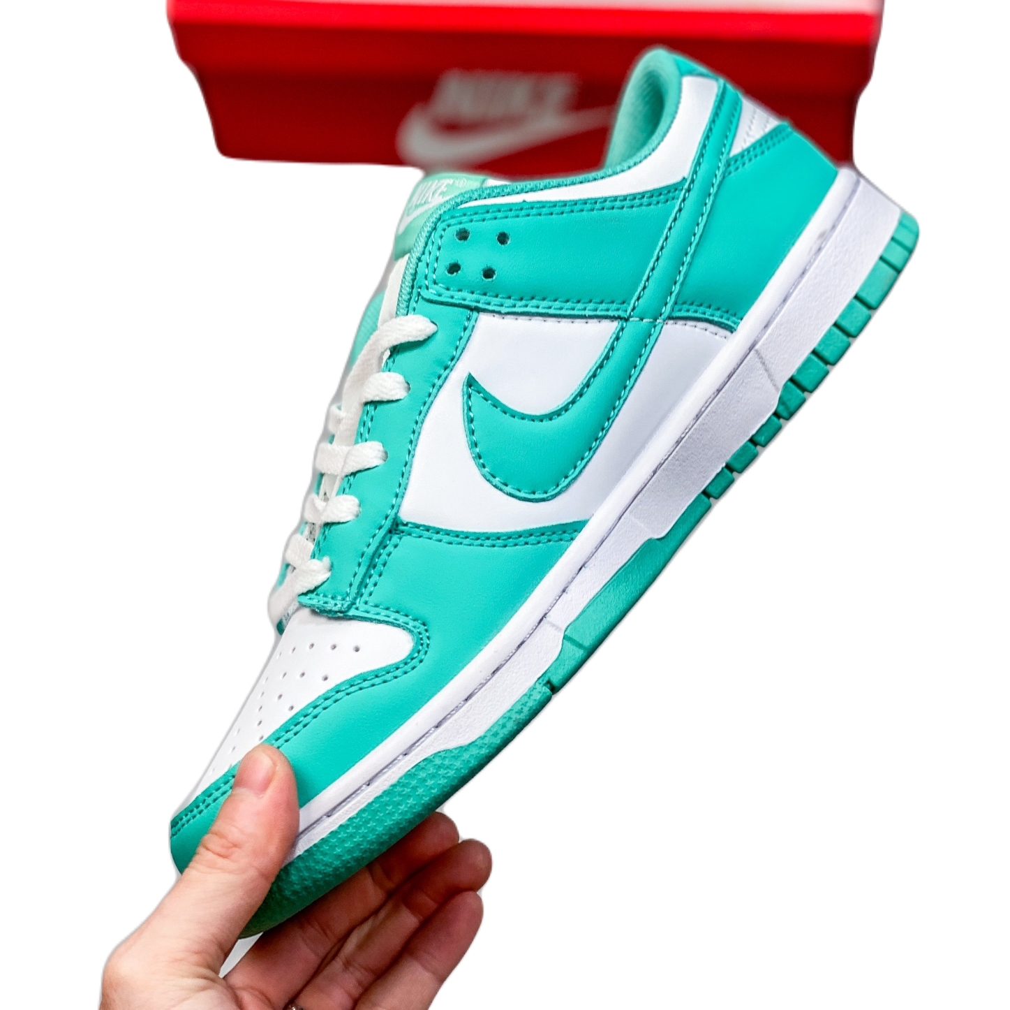 Nike Dunk low white green