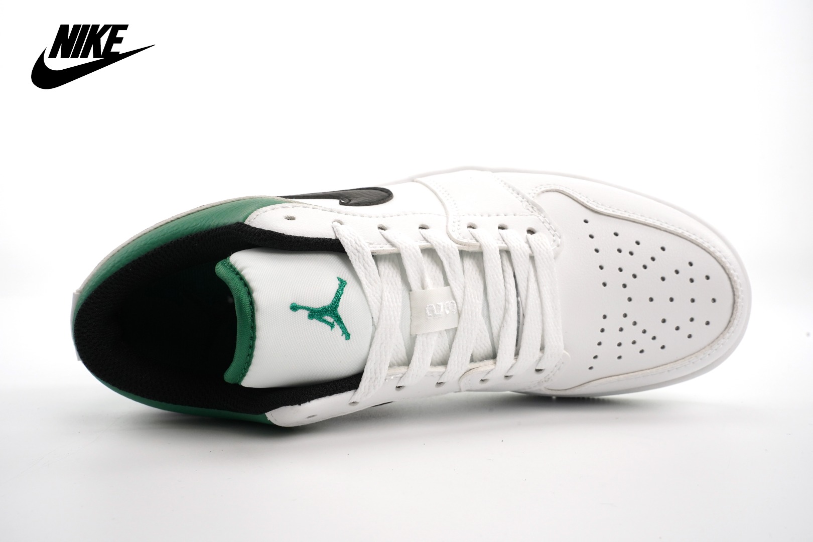 Air Jordan 1 Low OG white black green