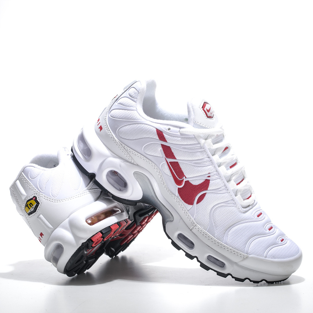 Nike Air Max Plus TN white red logo