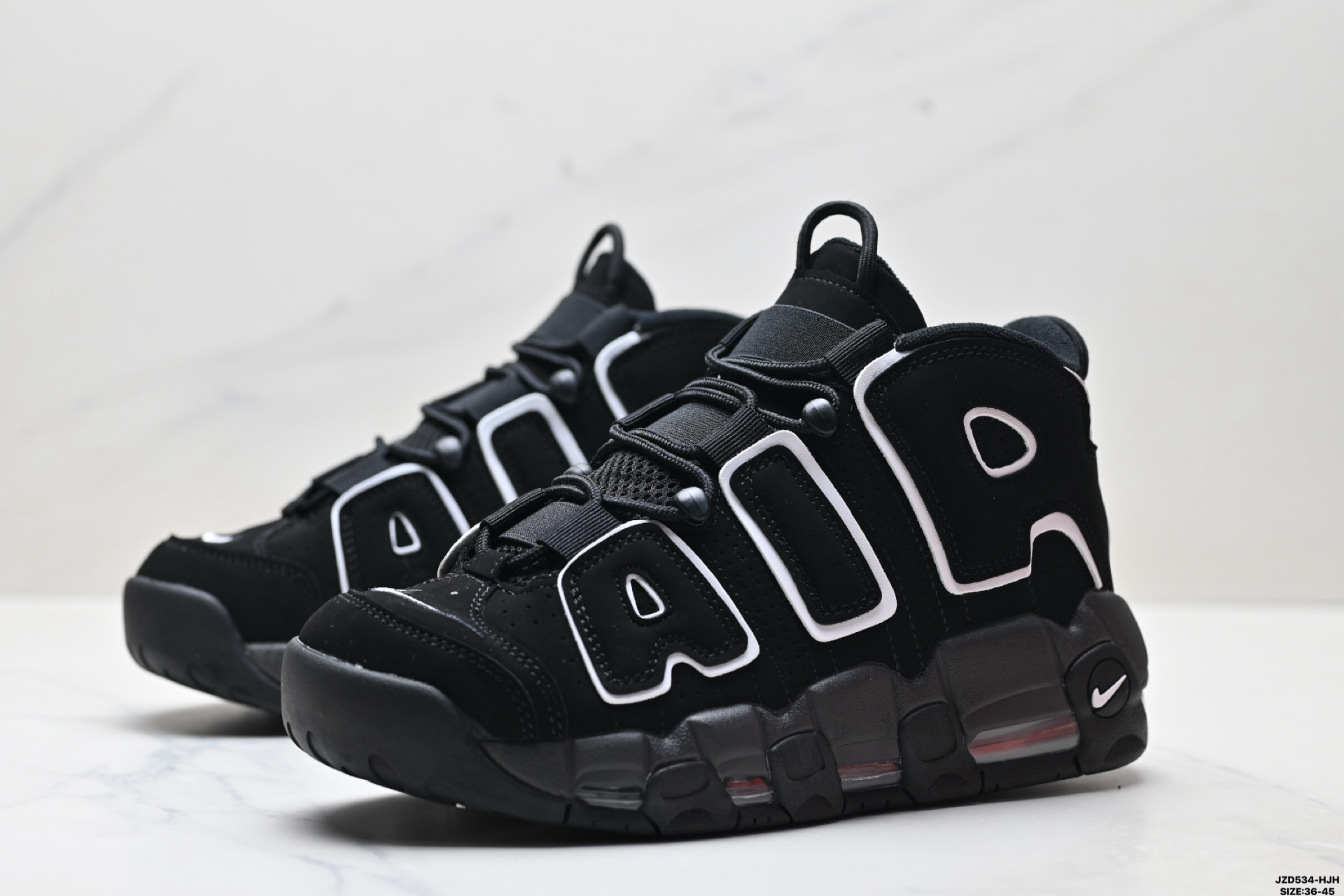 Nike WMNS Air More Uptempo black-white