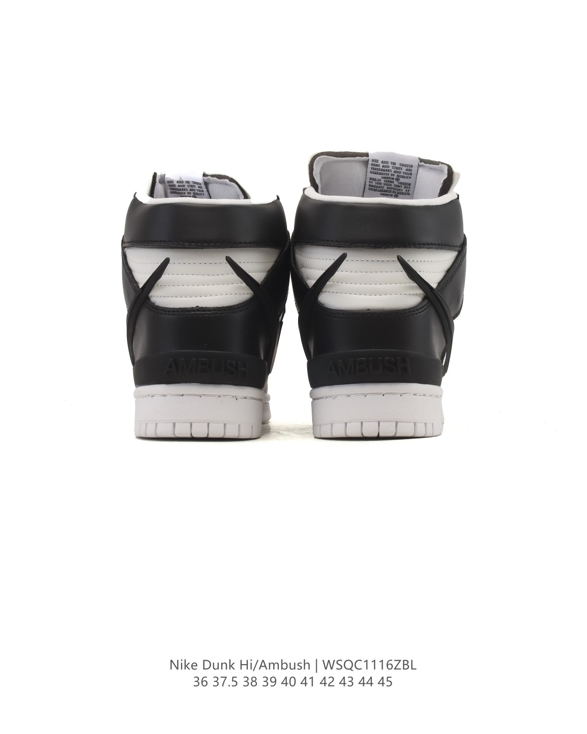 Nike Dunk High Ambush black white