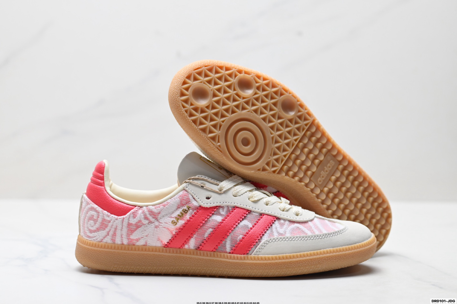 Adidas Samba "White/Pink Pattern"