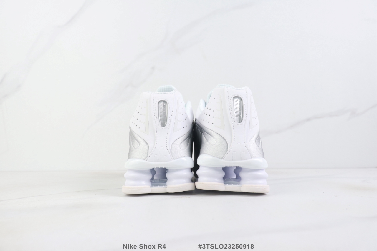 Nike Shox R4 White/Metallic Silver