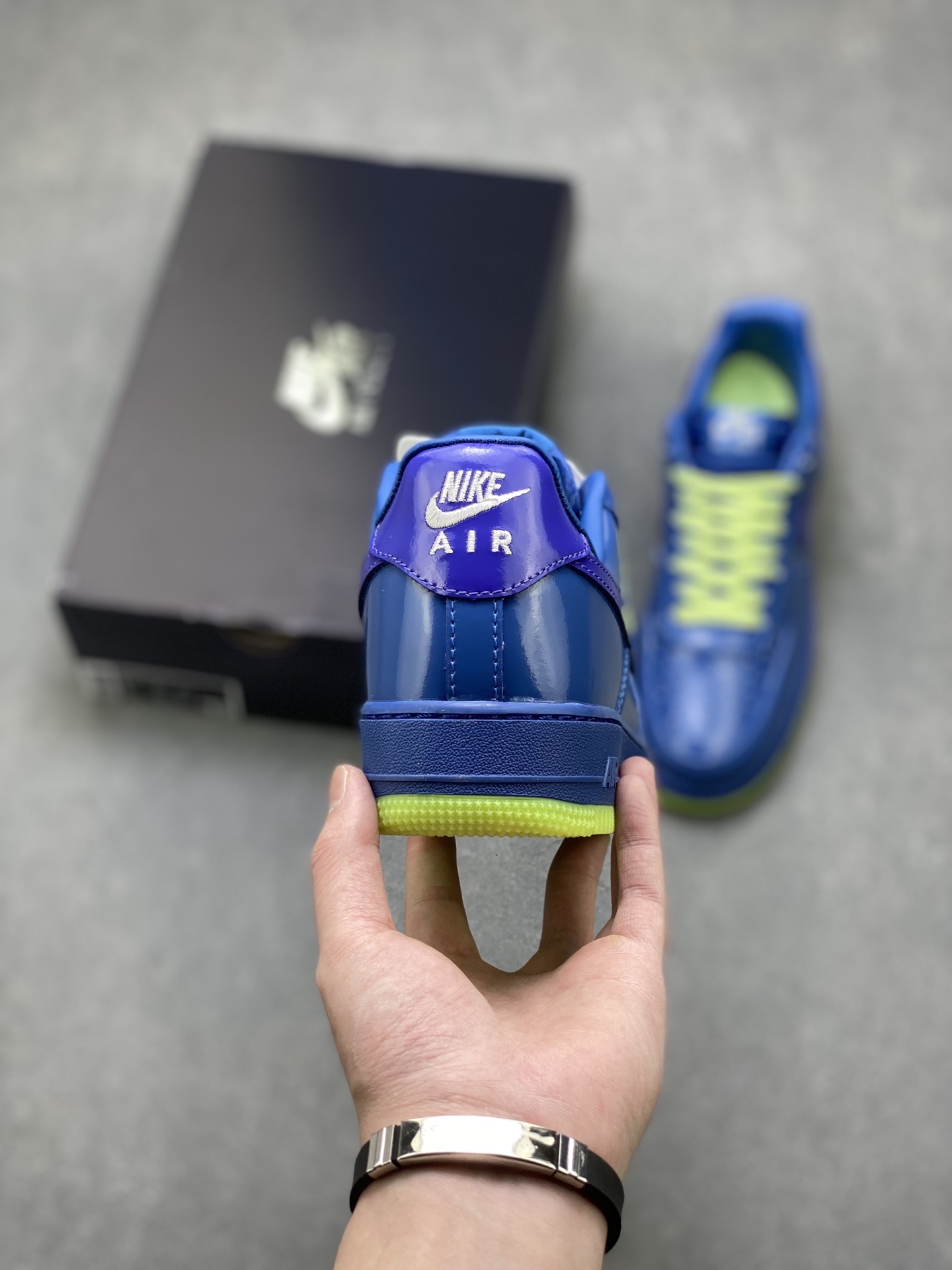 Nike Air Force 1 '07 Low Patent Blue/Volt