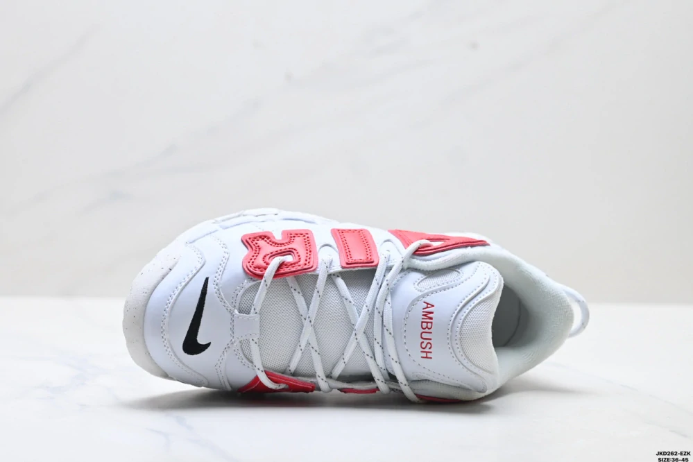 Ambush x Nike Air More Uptempo Low White Red