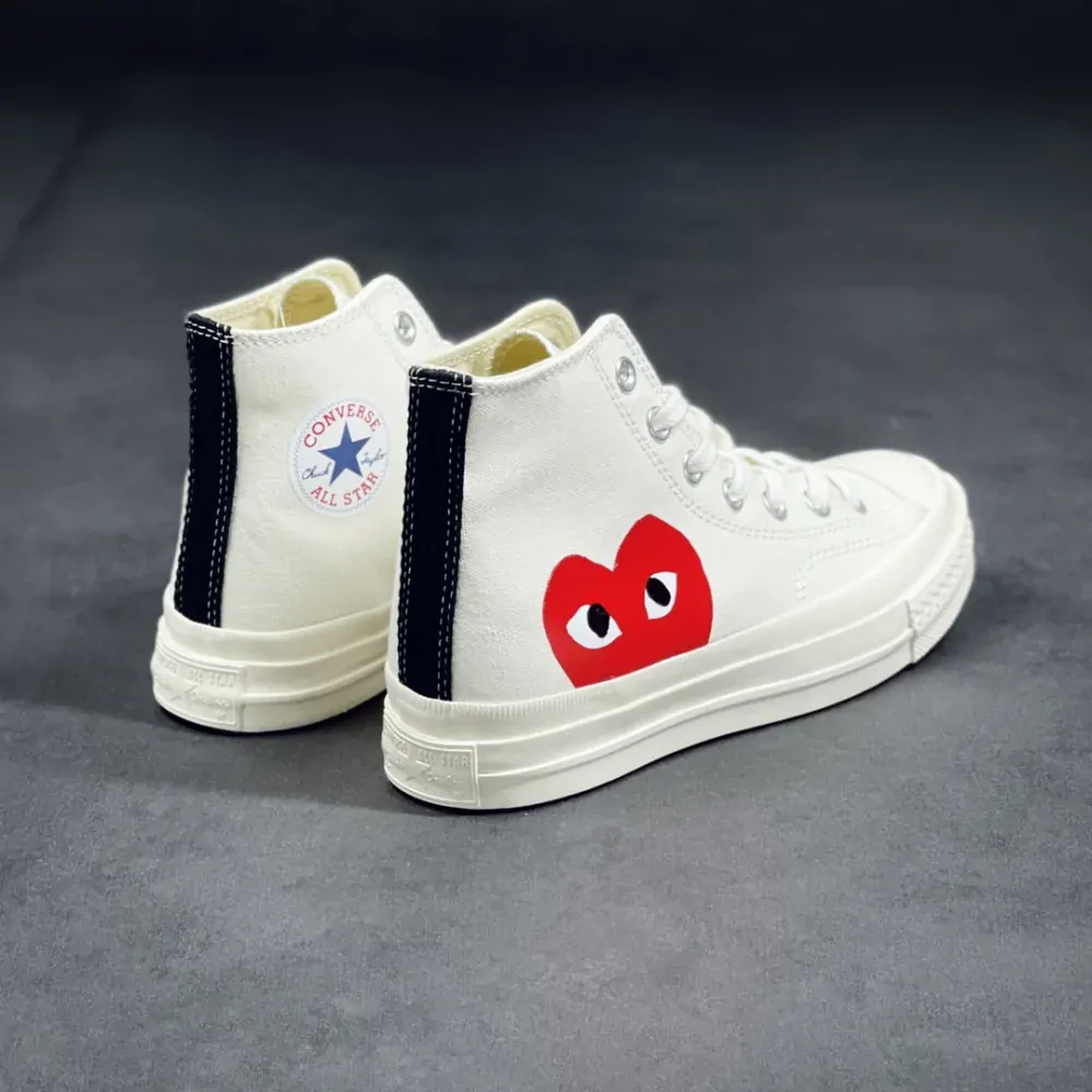 Converse CDG play high white
