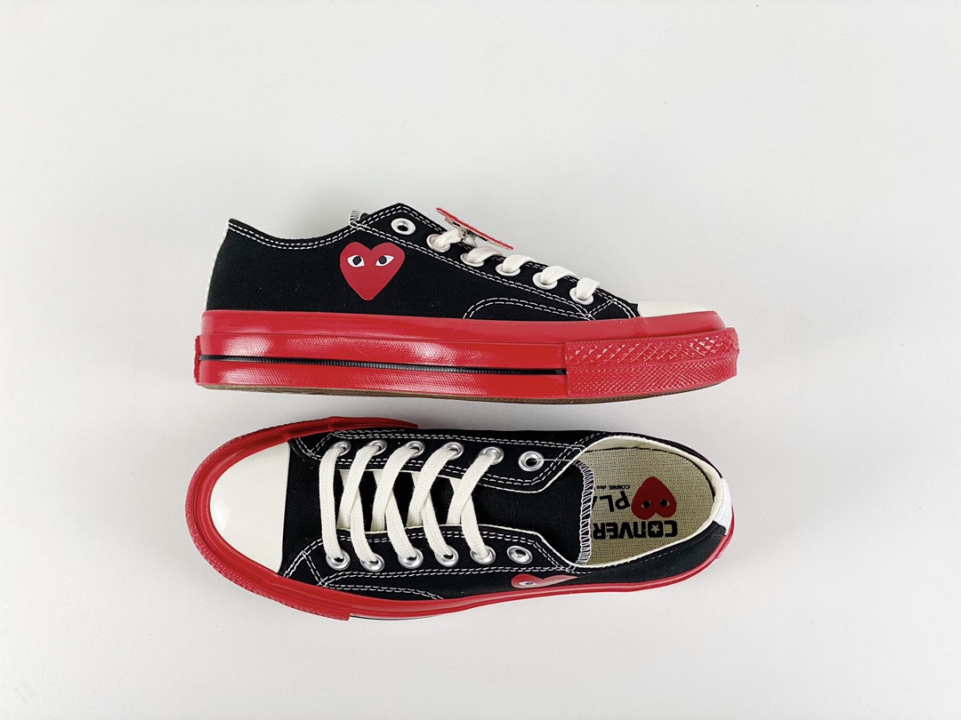Play CDG x Converse Red Sole Chuck 70 low black