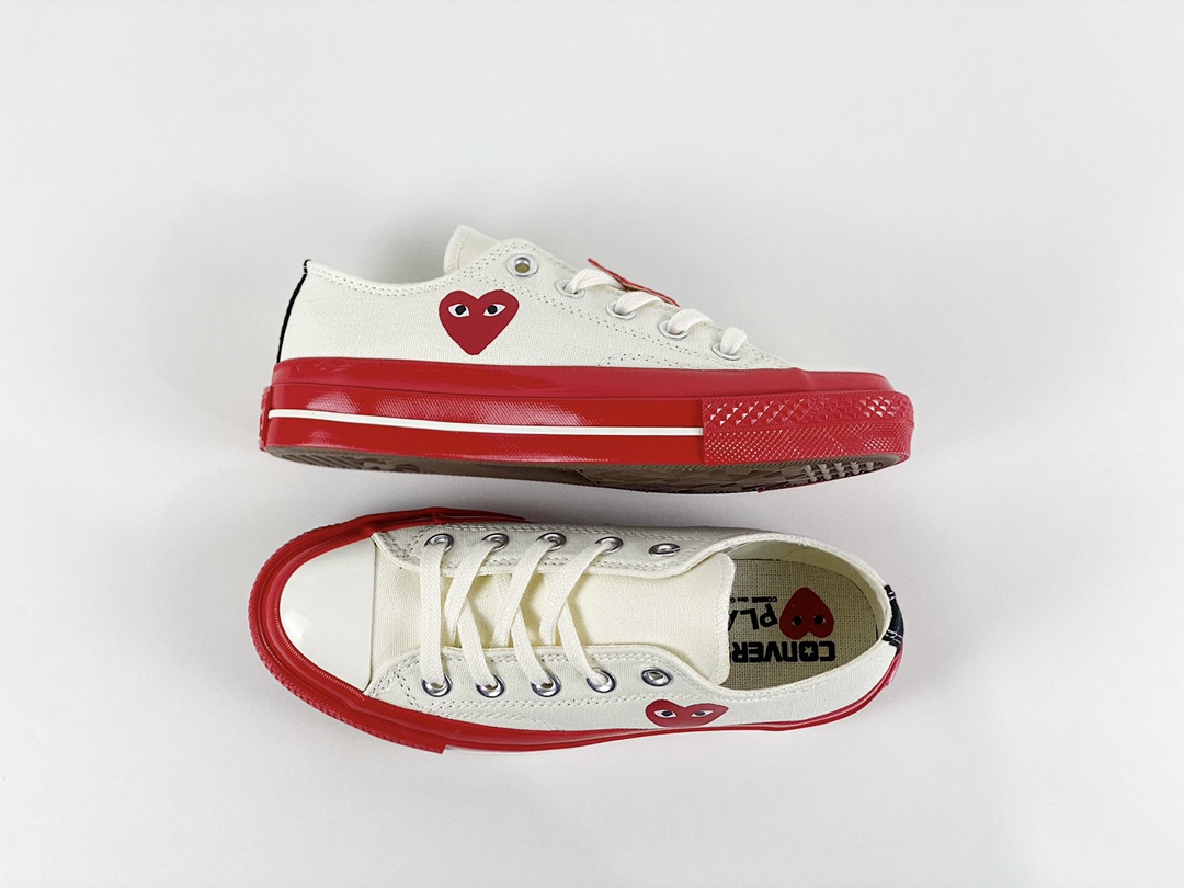 Play CDG x Converse Red Sole Chuck 70 low white