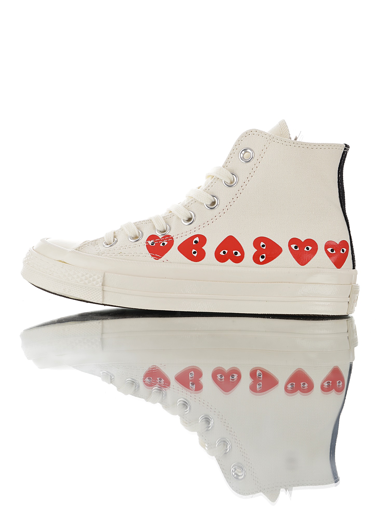 Play Comme des Garçons x Converse Multi Red Heart White