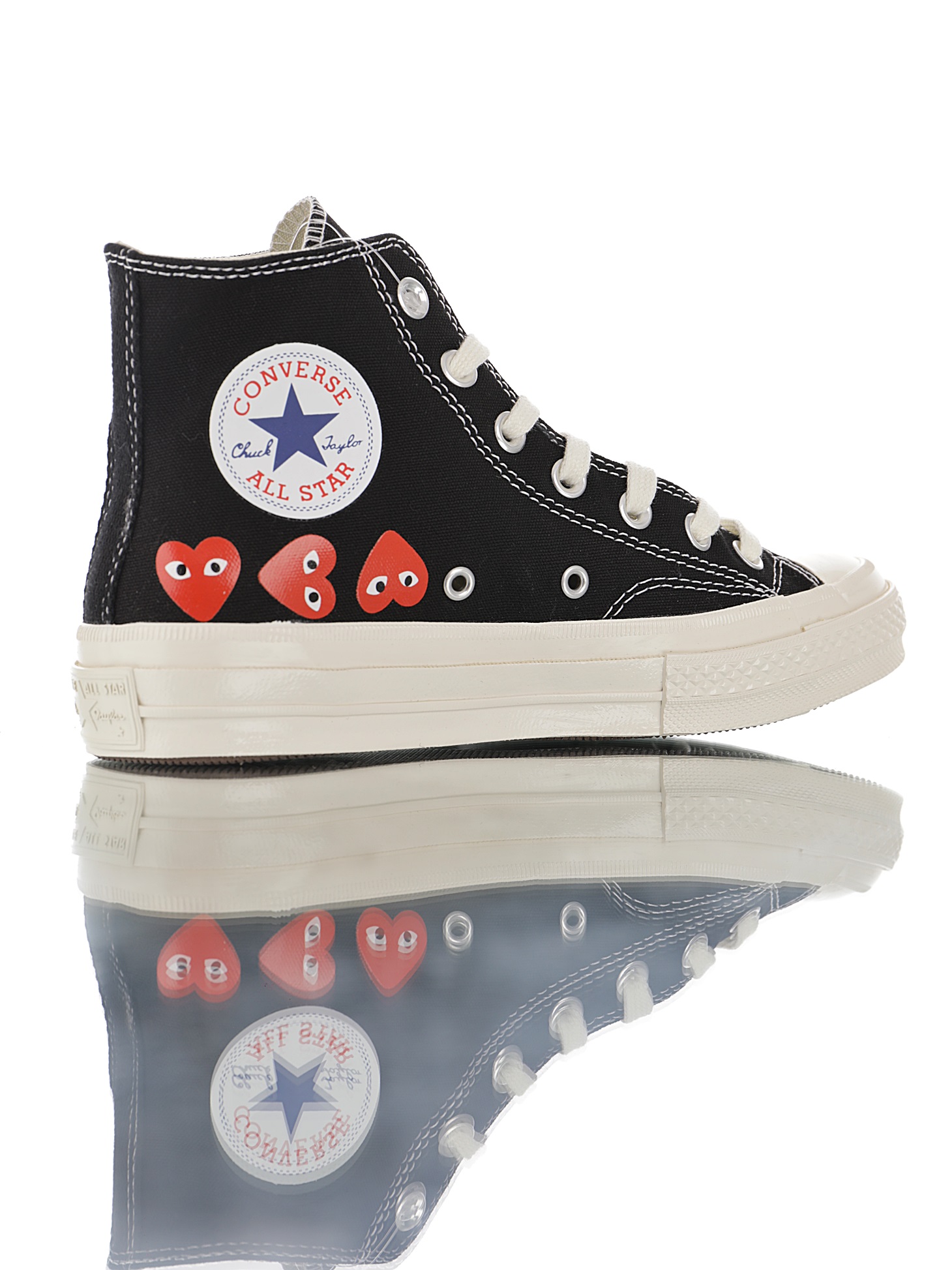 Play Comme des Garçons x Converse Multi Red Heart Black