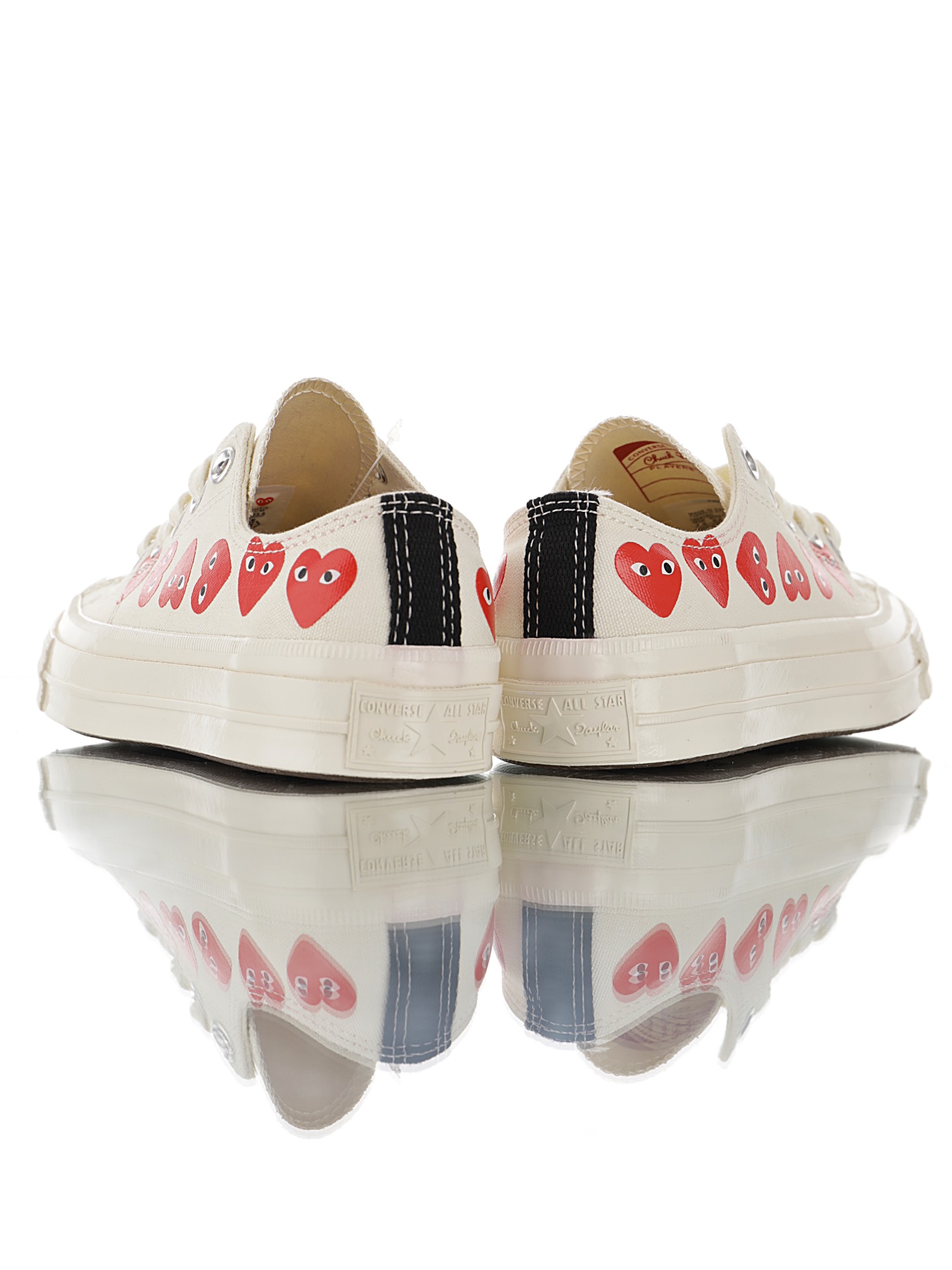 Play Comme des Garçons x Converse Multi Red Heart White low