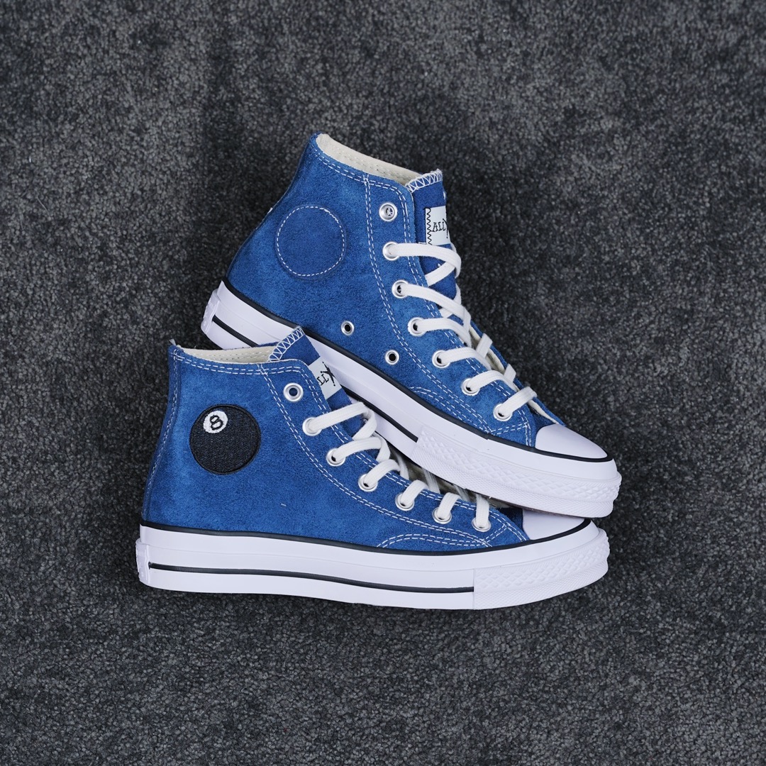 Converse high blue x Stüssy