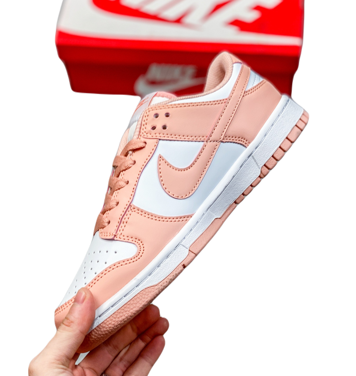 Nike Dunk low white peach