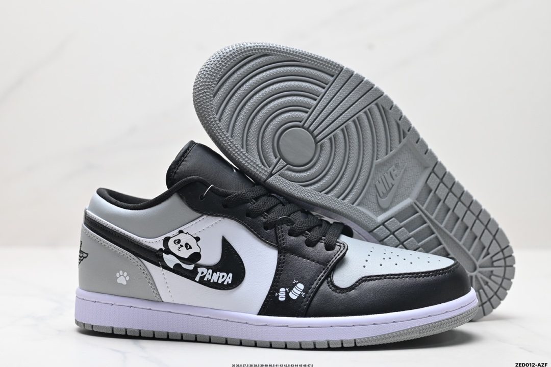 Air Jordan 1 Low AJ1 Panda white black grey