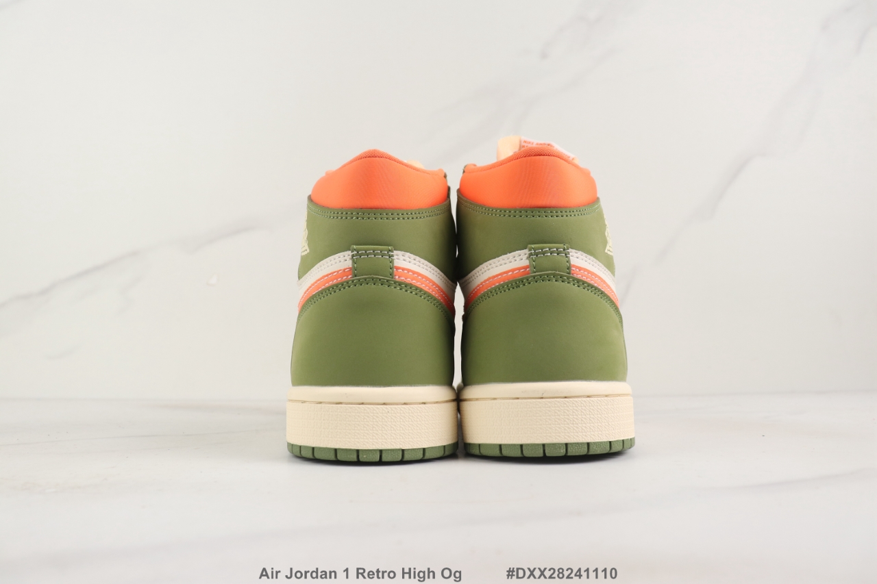 Nike Air Jordan 1 Retro High OG white green orange