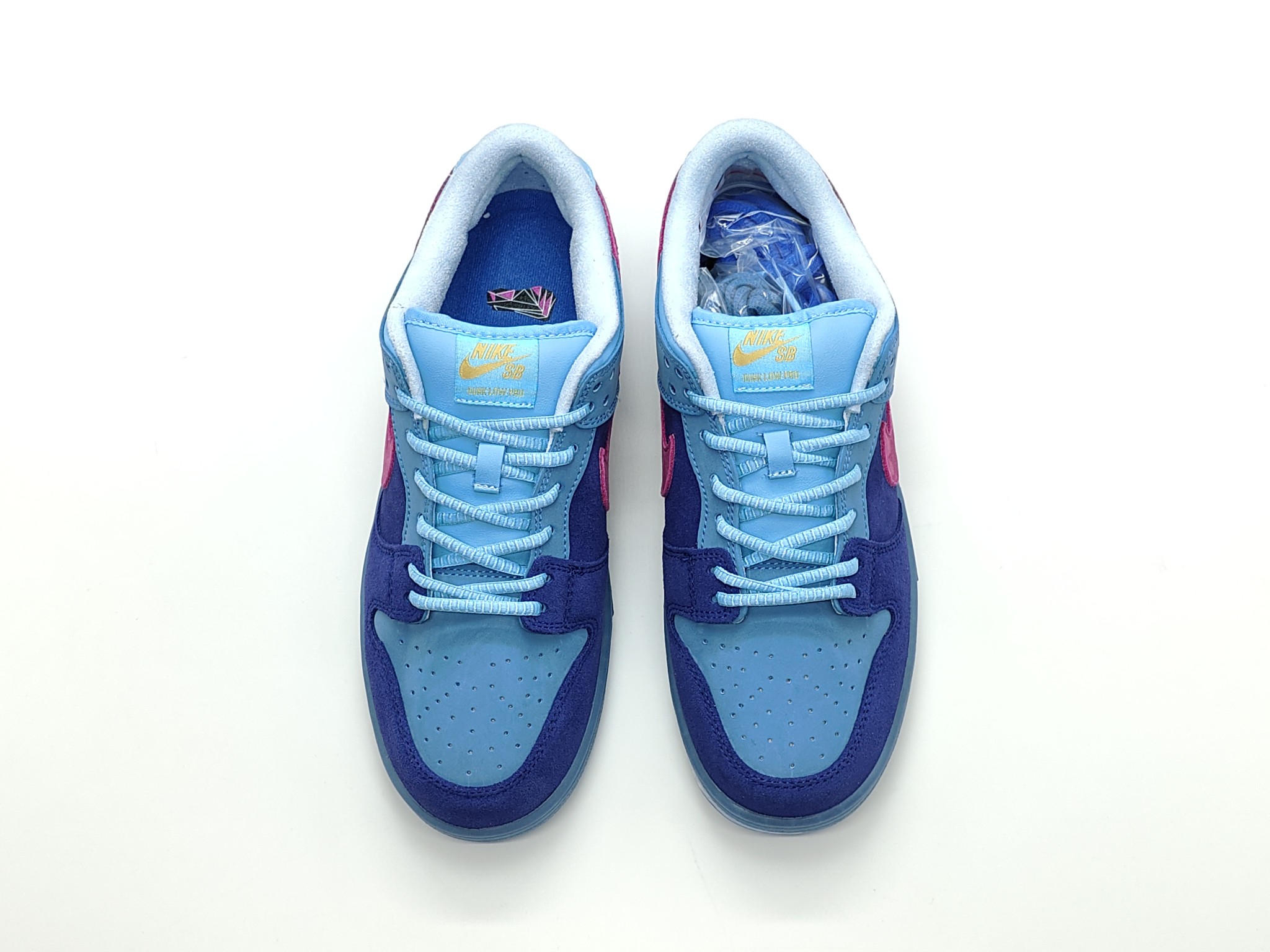 Nike Dunk Low blue fur