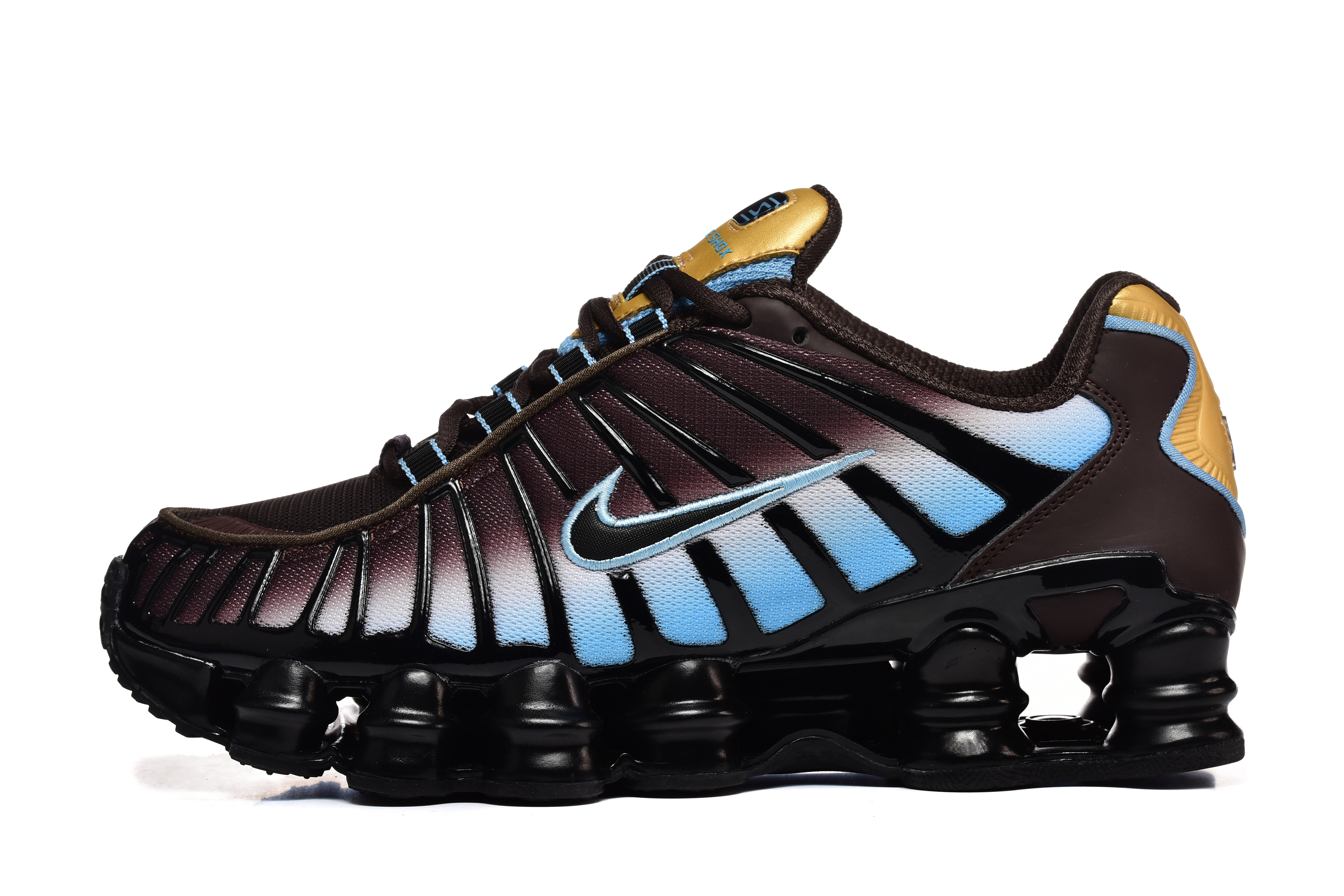 NIKE Shox TL black blue gold