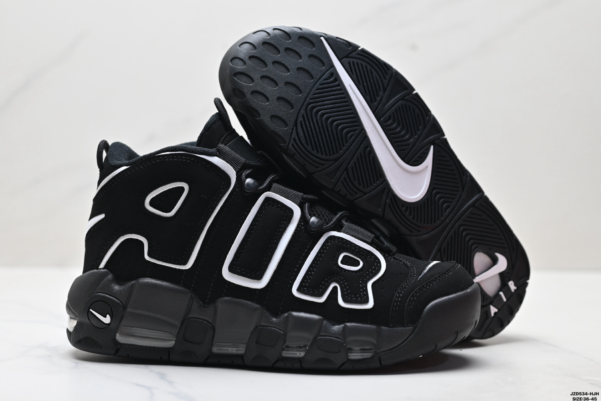Nike WMNS Air More Uptempo black-white