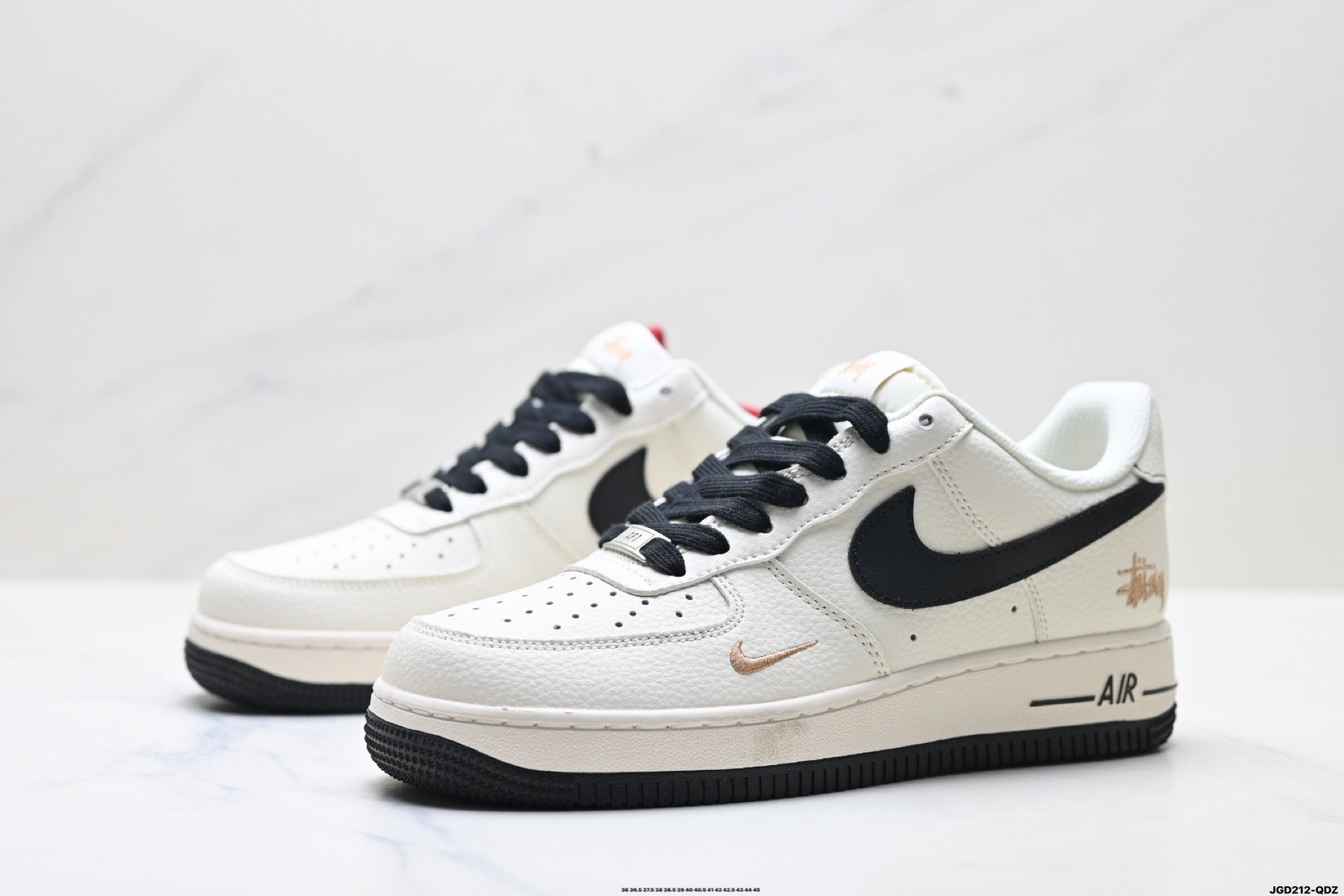 Nike Air Force 1 Low Stussy White/Black-Gold