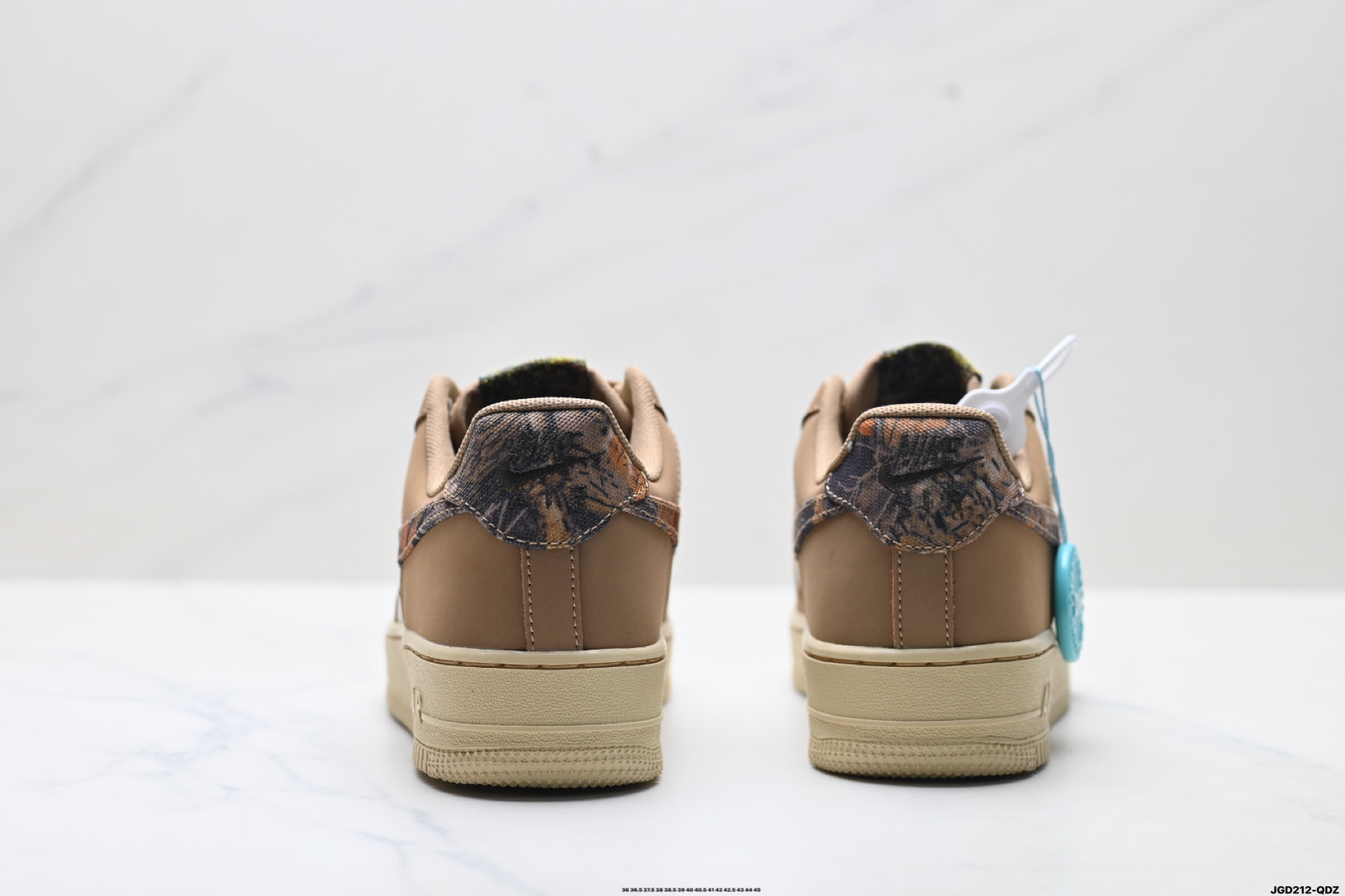 Nike Air Force 1 Low Tan/Patterned Swoosh