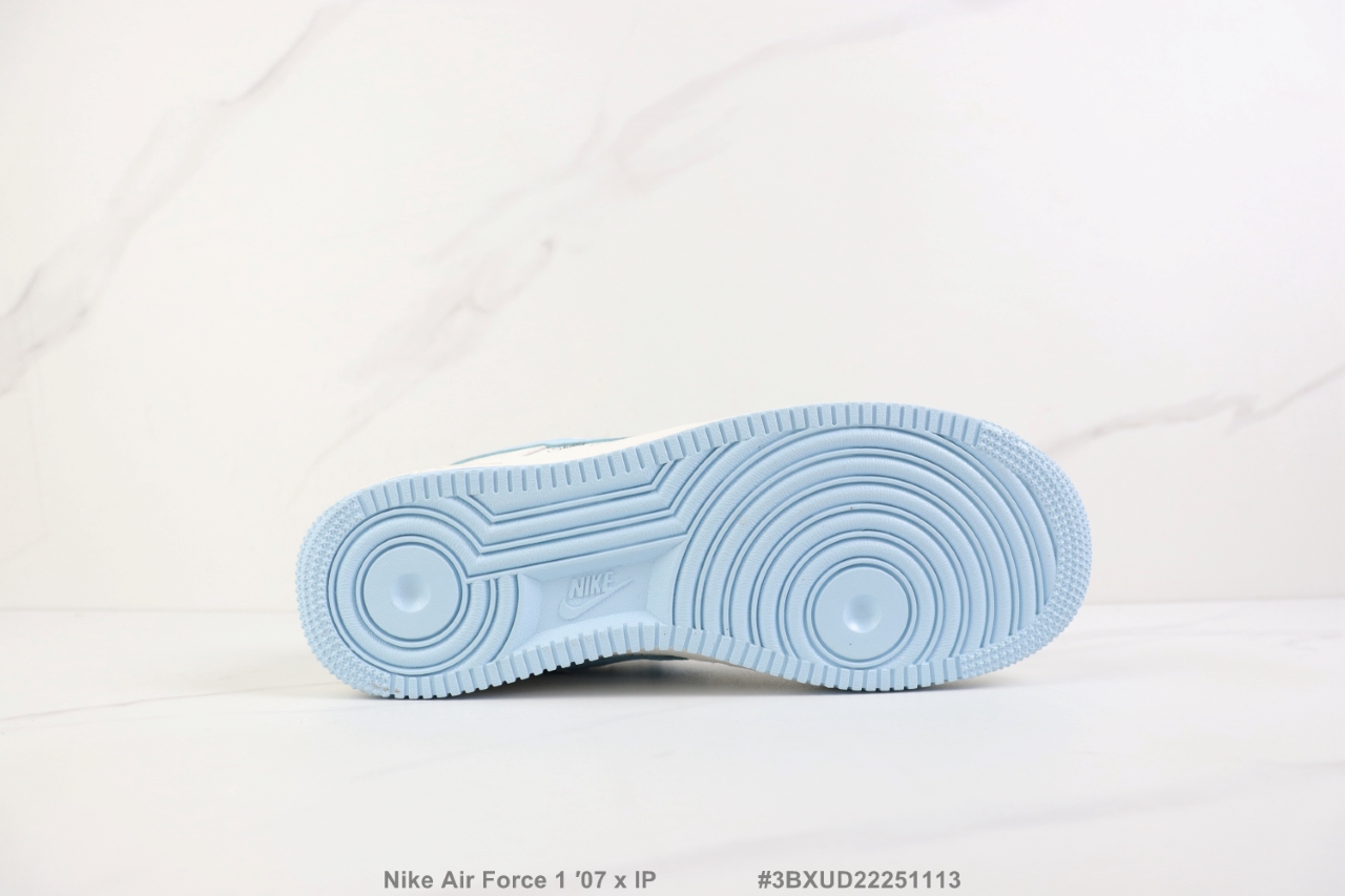Nike Air Air Force 1 '07 x Stüssy IP Custom - Light Blue