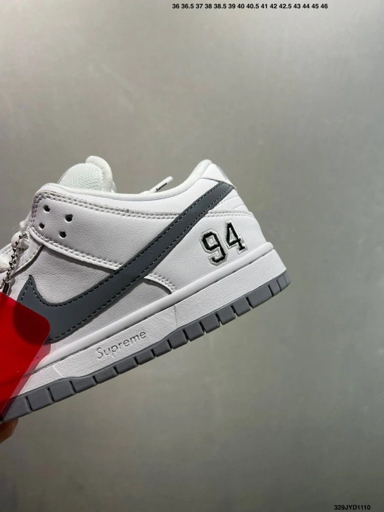 Nike SB Dunk Low x Supreme 94 White Grey