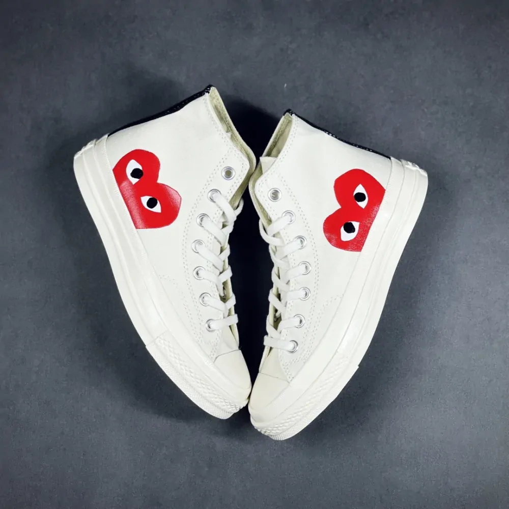 Converse CDG play high white