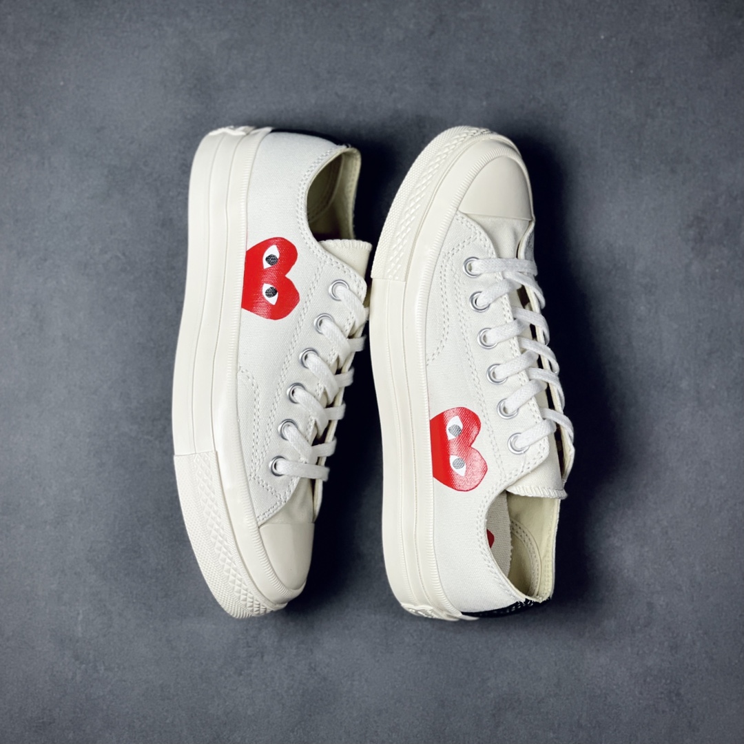 Converse CDG play low white
