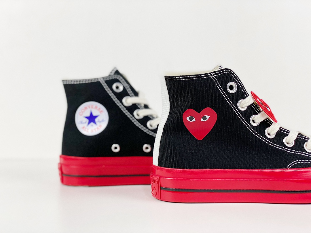 Play CDG x Converse Red Sole Chuck 70 high black