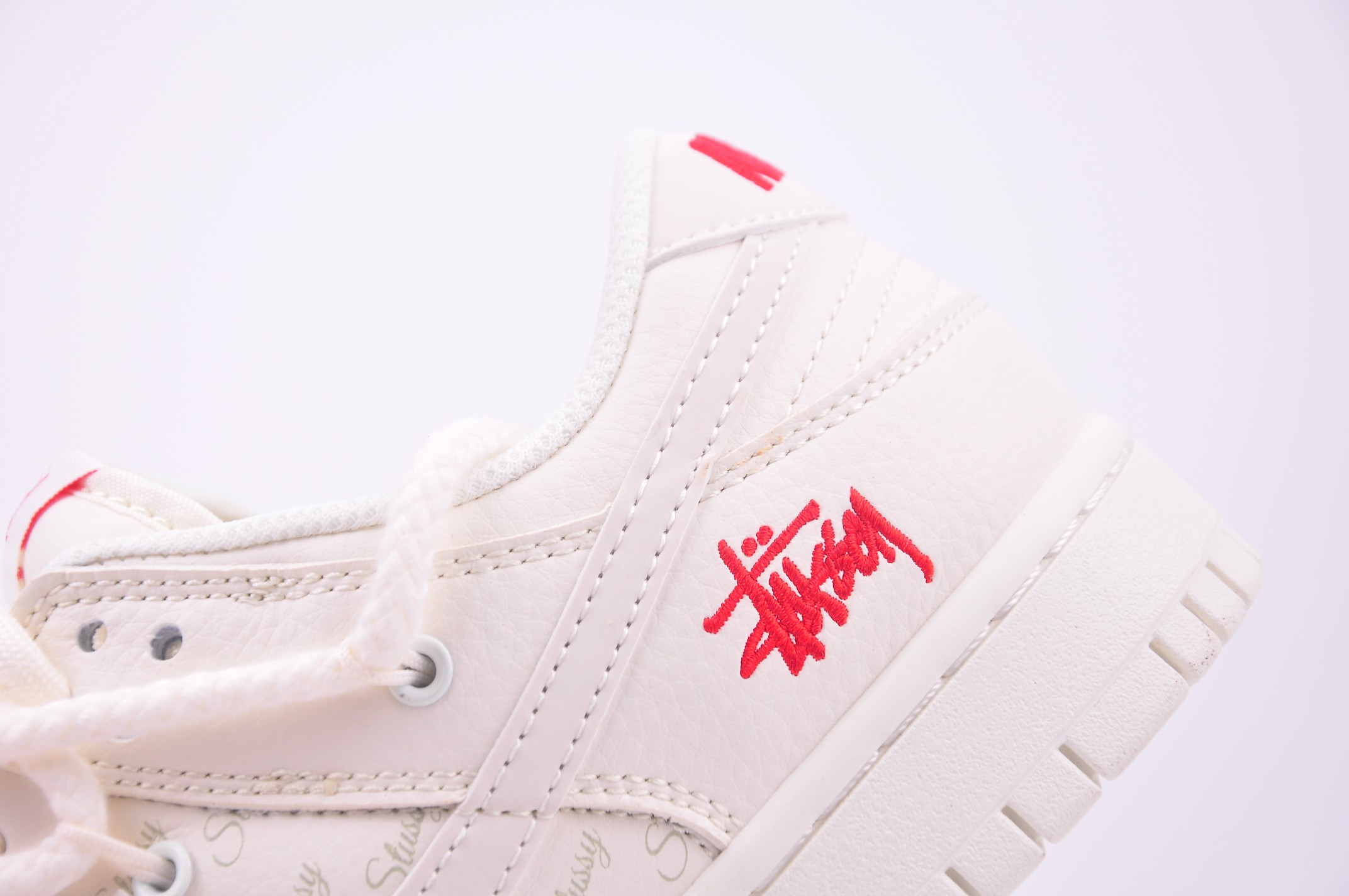 Nike Dunk Low x Stussy white red