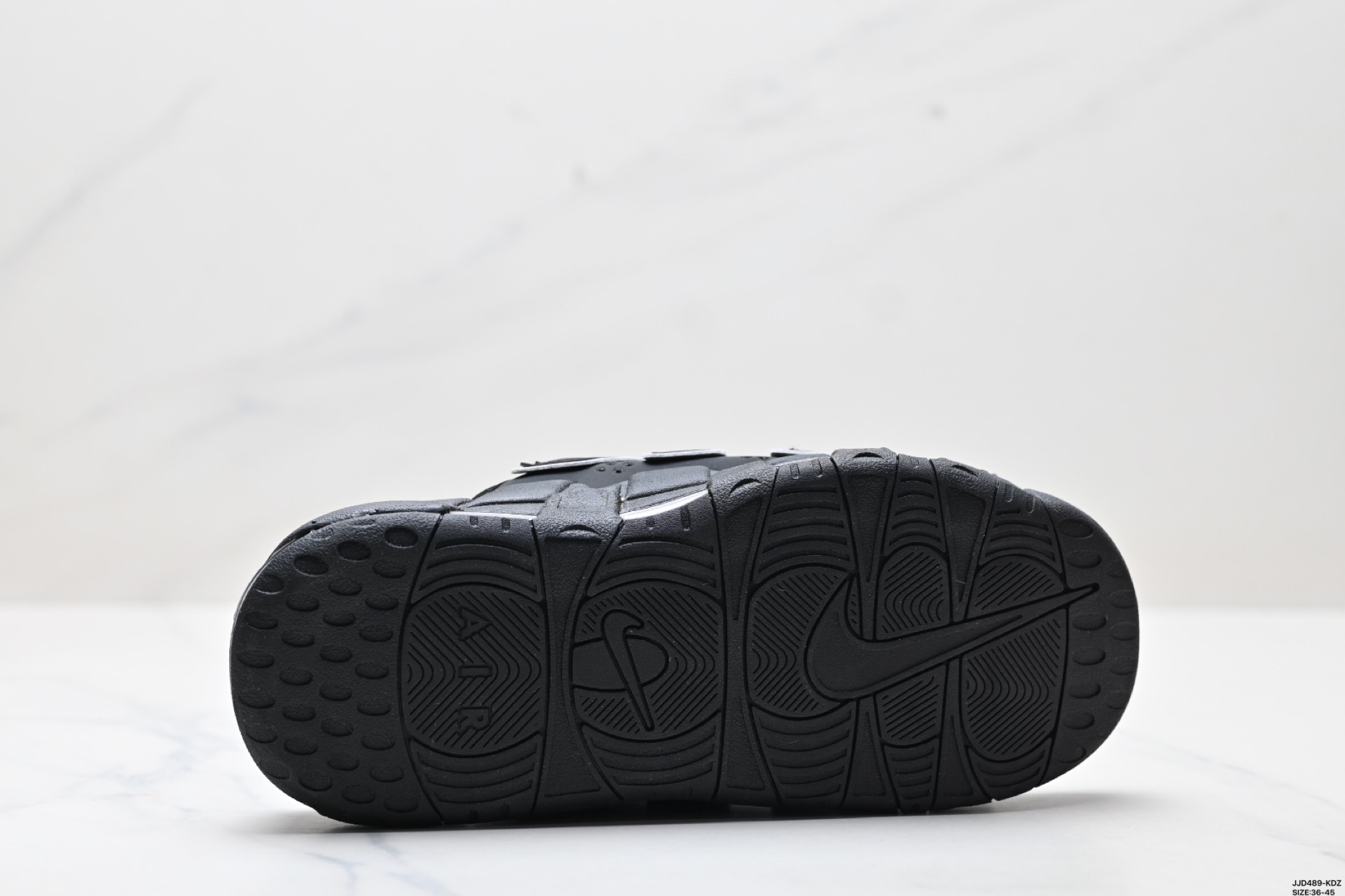 Nike Air More Uptempo Slide black white