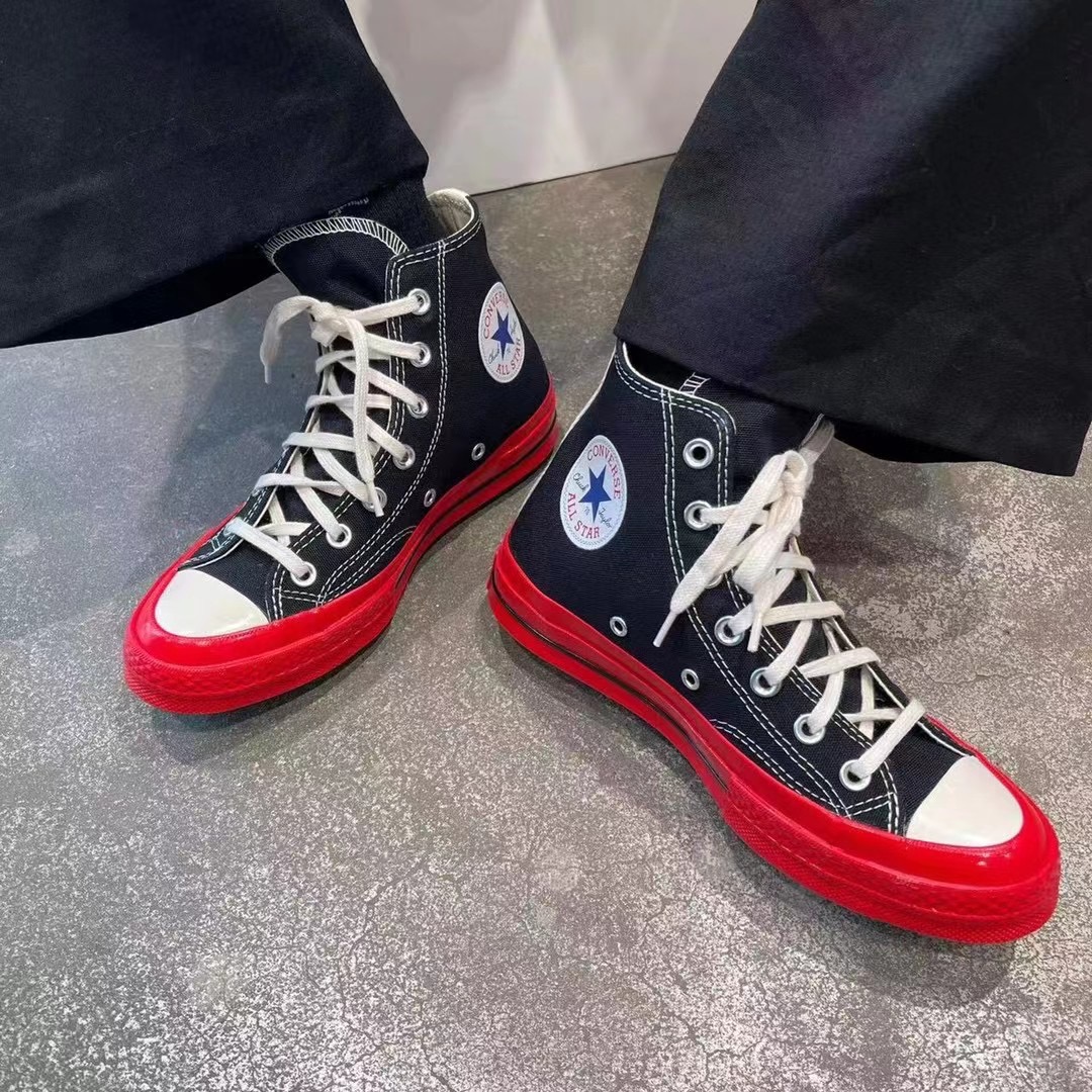Play CDG x Converse Red Sole Chuck 70 high black